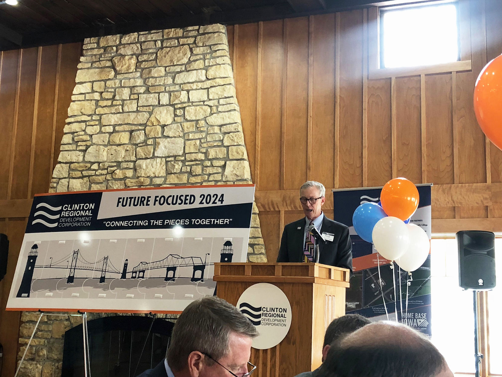 Mike Johnson speaks at Clinton Regional Development Corp. fundraising launch